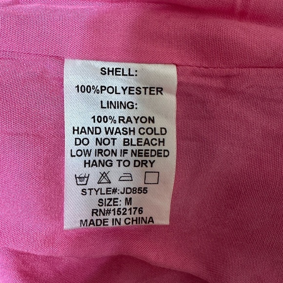 RESET by Jane Pink Smocked Ruffle Dress Size Medium - Picture 12 of 12